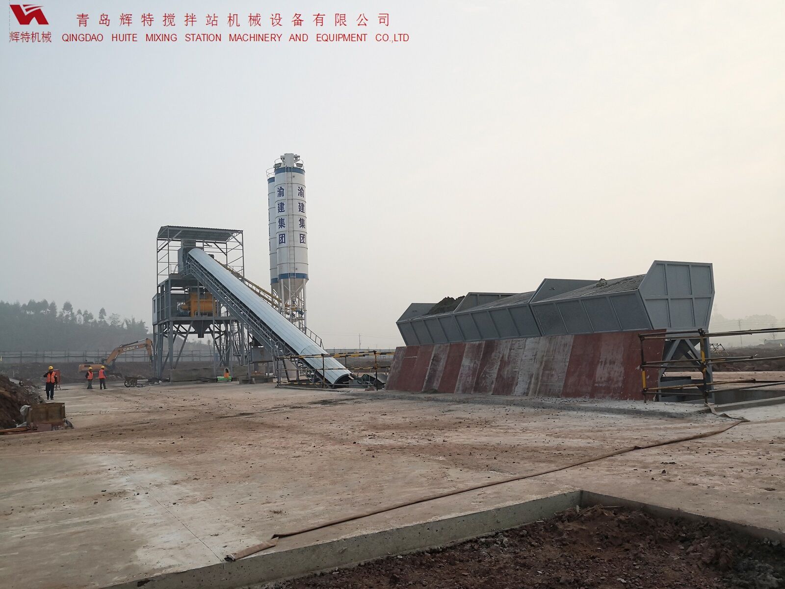 輝特混凝土攪拌站HZS120---保障工作人員安全，實(shí)現(xiàn)模塊化理念