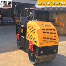 造型新穎！座駕式1噸壓路機 全液壓雙鋼輪振動壓路機 小型壓路機