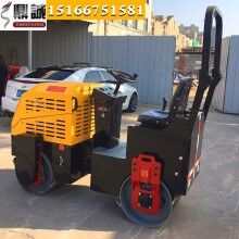 內外兼修！1噸雙鋼輪振動壓路機 全液壓柴油壓路機 振動小碾子