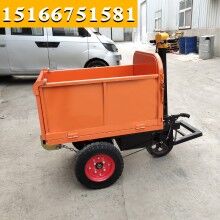 省時(shí)省人工！電動(dòng)手推式工程翻斗車 手推車工地水泥砂漿運(yùn)輸車